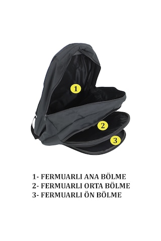 Case Club Siyah Kadın Sırt Çantası Su Geçirmez Kumaş