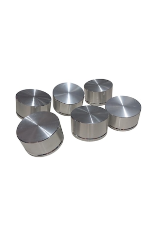 6 Adet Alüminyum Ses Kontrol Pot Başlığı 44x24mm Gümüş 6mm D Tip Ve Tırtıl Mile Uygun