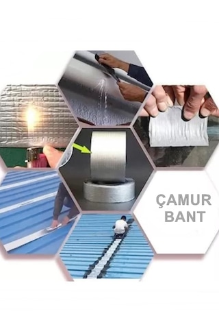 Çamur Bant 5cmx1.5m Su Geçirmez Sızdırmaz Yalıtım Bandı