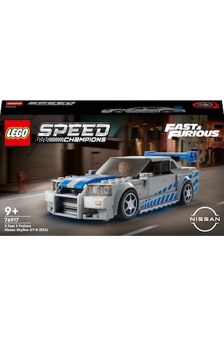 LEGO® Speed Champions Daha Hızlı Daha Öfkeli Nissan Skyline GT-R (R34) 76917 - 9+ Çocuklar için Oyuncak Yapım Seti (319 P)