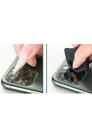 Apple Uyumlu iPhone 11 Pro Zore Nano Kamera Koruyucu Renksiz