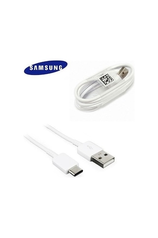 Axya Galaxy Uyumlu S8 S9 Şarj Ve Data Kablosu Type C Beyaz