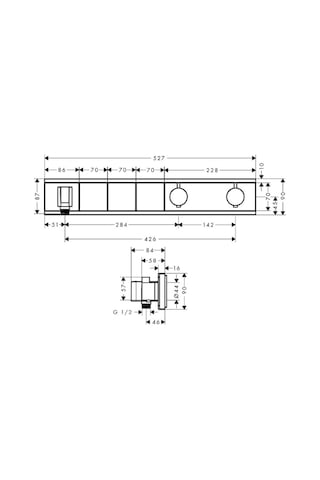 Hansgrohe Rainselect Termostat Ankastre Montaj, 3 Çıkış İçin Krom Krom