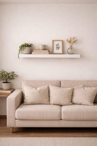 Tekli Uçan Duvar Rafı Set Gizli Raf- Beyaz - 30x40 Diğer