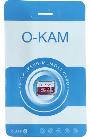 O-Kam EMBA04012 64 GB Solar-WiFi Kameralara Uyumlu Hafıza Kartı