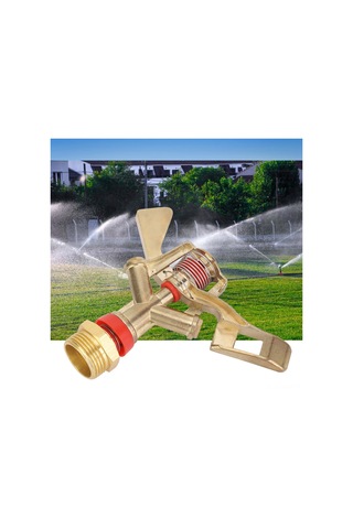 Kosona Zinc Alloy G3/4" 25mm Dış Dişli Kollu Sulama Sprinkler, 15-25m Yayılma, 3-5kg Basınç, Çiftçi Bahçe İçin