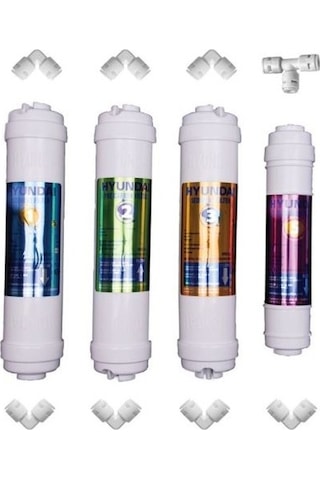 Hyundai Su Arıtma Filtre Takımı 4'lü Set ve Bağlantı Parçaları