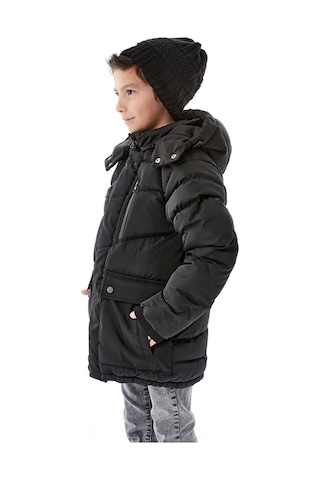 Benitto Kids Erkek Çocuk Kapüşonlu Kalın Kışlık Mont 51335 Siyah