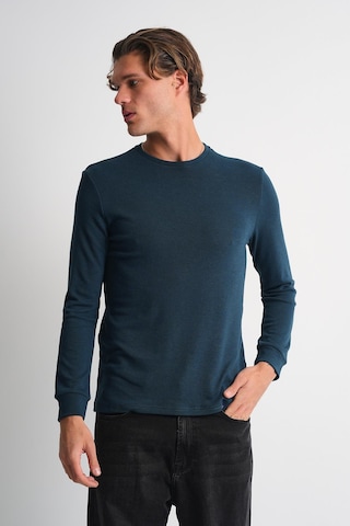 Alexander Gardi Alexandergardı Uzun Kollu Bisiklet Yaka Basic Sweatshirt PETROL