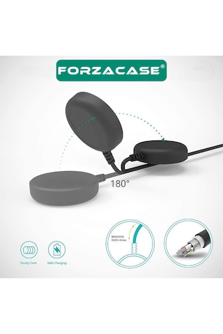 Forzacase Samsung Galaxy Uyumlu Watch 6 Serileri İçin Type-c Manyetik Şarj Kablosu - Fc017 Siyah