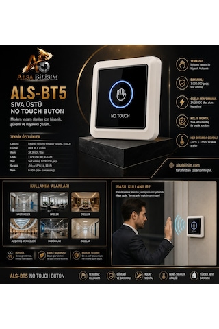 Als - Bt5 Sıva Üstü Temassız, Hızlı Ve Hijyenik Geçiş Kontrolü