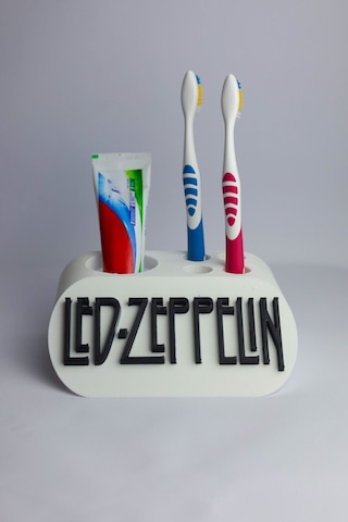 Led Zeppelin - Dekoratif Diş Fırçalık Beyaz
