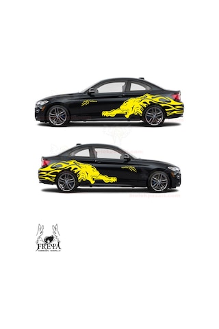 Jaguar Araba Arka Çamurluk Sticker, Jaguar Araba Yan Kapı Çıartma