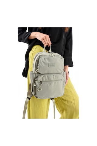 Baginn Unisex Sırt Çantası Paraşüt Kumaş Hafif Çok Cepli Yağmur İtici Kumaş 34 24 Cm 571 Collection Bej