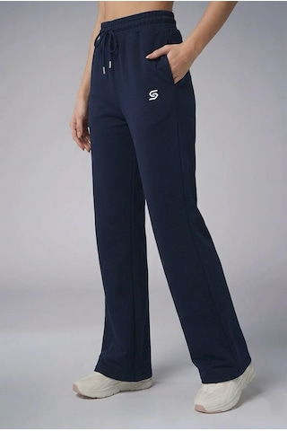 Sapeur Kadın Soft Touch Comfort Fit Bol Paça Spor & Günlük Pantolon Lacivert