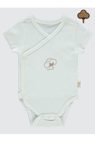 Civil Baby Bebek Organik Çıtçıtlı Badi 0-3 Ay Ekru Ekru
