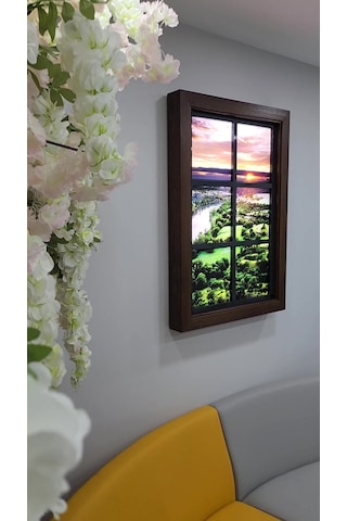 Manzaralı Led Aydınlatmalı Sanal Pencere