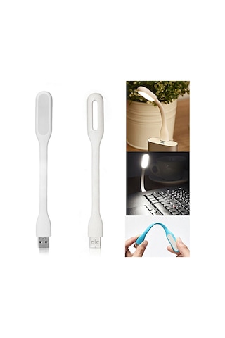 Usb Led Lamba Katlanabilir Pc Laptop Klavye Aydınlatma Esnek Bükülebilir Powerbank/bilgisayar/laptop Gibi Usb Bağlantısı Olan Cihazlarda Kullanabilirsiniz Beyaz