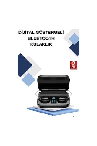 Dijital Göstergeli Bluetooth Kulaklık Kablosuz Tws Stereo Bluetooth 5.0 Çok Renkli 02456496