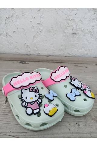 Huzurlu Adımlar Hello Kity Yeşil Çocuk Crocs Ywşil