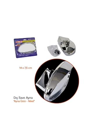 Carub Ayna Üstü Dış Ilave Ayna Nikel 14X7,5 Cm Br0221178