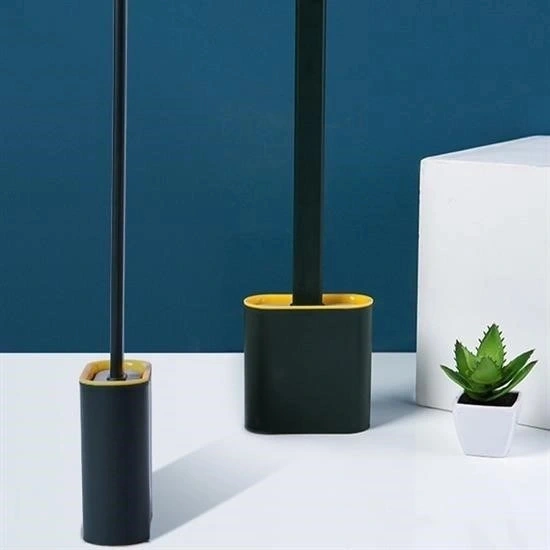 Duvara Monte Edilebilir Kapaklı Askılı Klozet Yumuşak Silikon Başlıklı Tuvalet Fırçası Seti 1 Battery