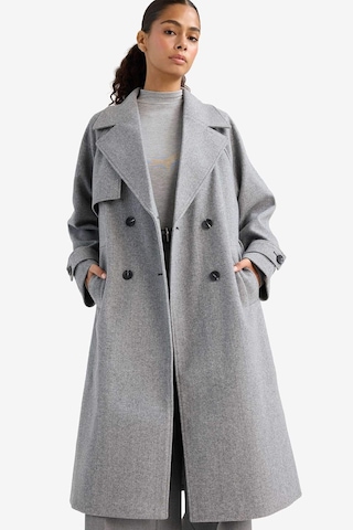 Defacto Regular Fit Düğmeli Kaşe Uzun Kaban F1213ax25wngr476 Gri-gr476