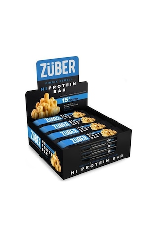 Züber Fındık Ezmeli Yüksek Protein Bar 12 x 45 G