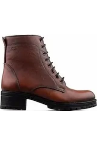 Castle Black Yldz-2680-1 Hakiki Deri Kadın Botu Kahverengi