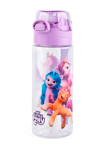 My Little Pony Kız Çocuk 500 Ml Pipetli Plastik Matara Suluk - Mor Kapak