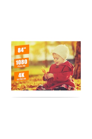 Springsun 84 İnç 16:9 Taşınabilir Metal Işık Direnci Projektör Ekranı - Çift Taraflı Bantlı, Delik Açmayan, Yüksek Kaliteli Görüntü