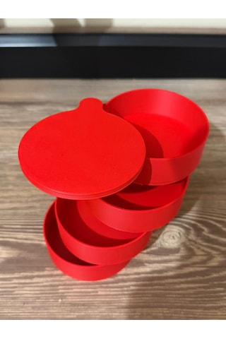 Retro Multiplor Masaüstü Düzenleyici - 3d Baskı 4 Katlı Döner Takı Ve Ofis Organizer