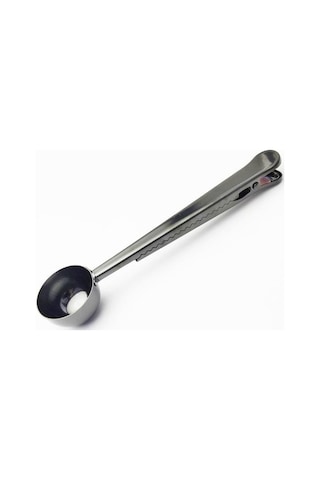 Jms Siyah 2in1 Paslanmaz Çelik Kahve Kaşığı Sızdırmazlık Klipsi Gümüş Dekorasyon Kahve Makinesi