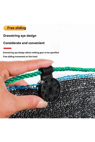 Geeksen Güneşlik Ağı Sabitleyici Klips Siyah Pp Malzeme 3 Nokta Tutan 50 Adet Rüzgar Dayanıklı Dış Kullanım