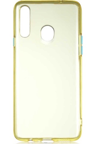 Samsung Uyumlu Galaxy A20s Kılıf Zore Bistro Kapak Sarı
