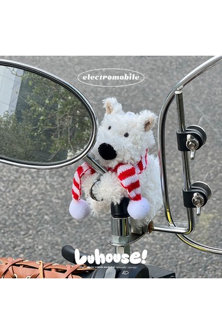 Geeksen West Highland Terrier Mıknatıs Dekorasyon: Motosiklet, Elektrikli Bisiklet İçin Çekici, Çıkartılabilir, Şirin Kedi Desenli Aksesuar