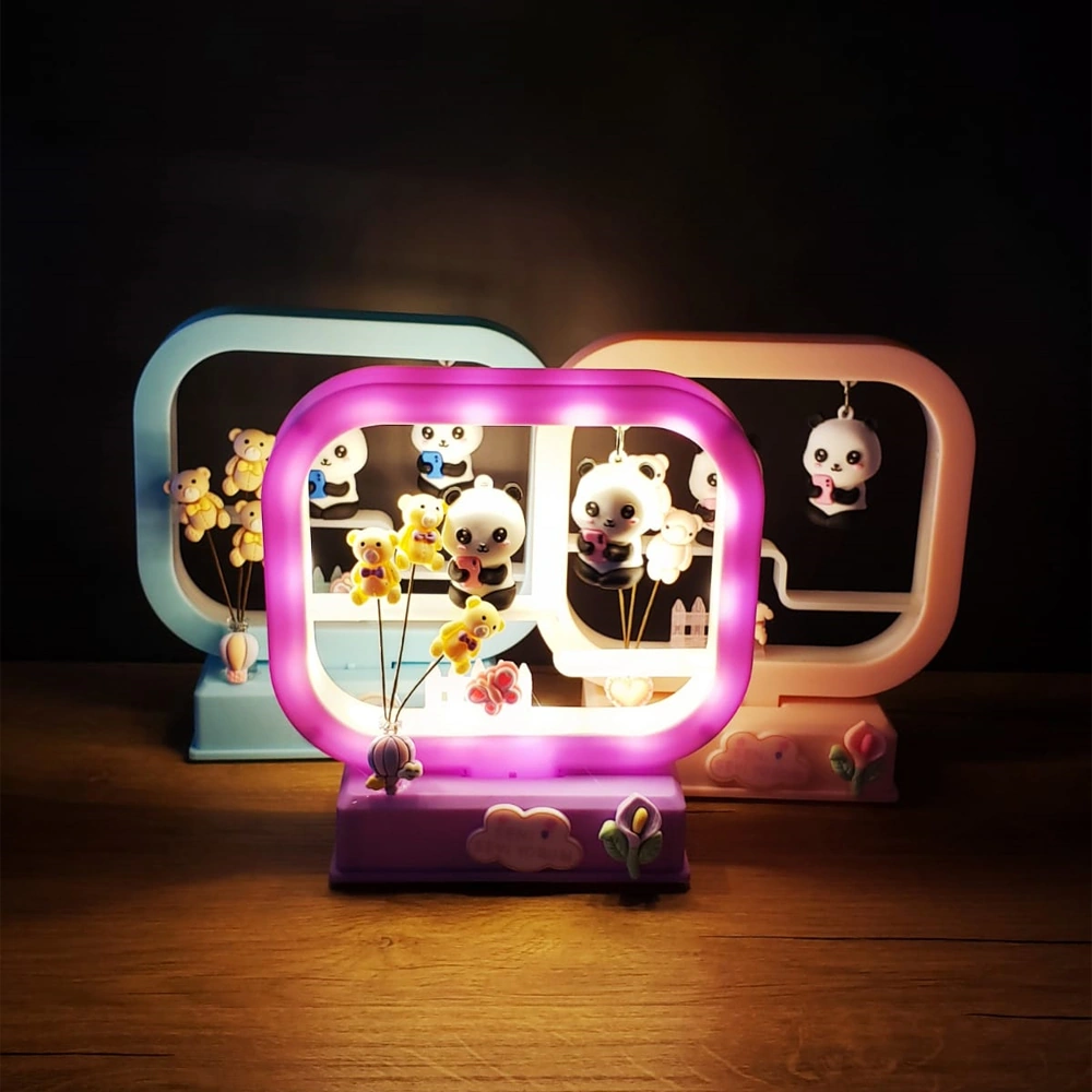 River World Dekoratif Işık Panda Sevimli Müzikli Renkli