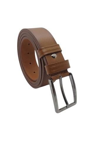 Bawcompany Erkek Kemer Hakiki Deri Kumaş Ve Kanvas Pantolonlar Için Uygun 3.2cm Taba