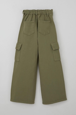 Breeze Kız Çocuk Gabardin Pantolon Kargo Cep Detaylı 5-14 Yaş, Haki Yeşil Haki Yeşil