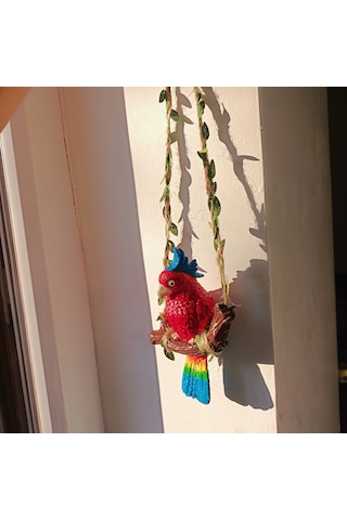 Papağan Bahçe Balkon Süsü O109 8x14 Cm