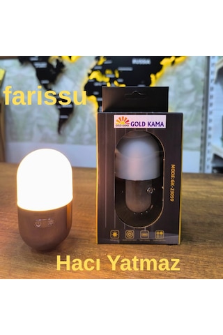 Gk-23059 Şarjlı Hacı Yatmaz Kamp Ve Masa Lambası 122 Lümen, 4000 Mah, Rgb Renkli Işık Beyaz