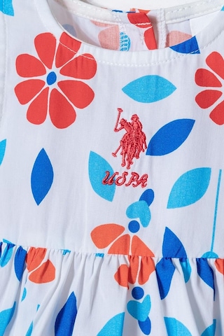 U.S. Polo Assn. Kız Bebek Külotlu Dokuma Elbise Mavi-turuncu-2274 Mavi