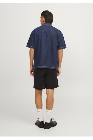 Jack & Jones Erkek Keten Karisimli Jogger Sort - Jaiden 12248629 Black Vizon