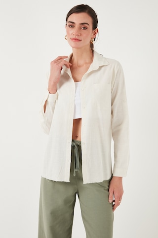Lela Pamuklu Regular Fit Cepli Bayan Gömlek Cf25S16992 Ekru
