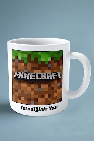 Minecraft Oyun Baskılı Kupa Bardak Çift Taraflı Kişiye Özel Model 9 Çok Renkli