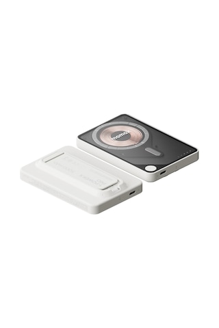 Momax IP131HKW Power X Pro+Magnetic Wireless 5000 mAh Standlı + USB-C Kablo Powerbank Beyaz