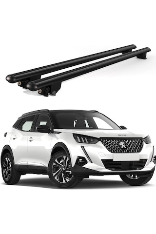 Kanca Peugeot 2008 2020 Ve Sonrası Uyumlu Siyah Kilitli Ara Atkı 120cm Port Bagaj Tavan Barı