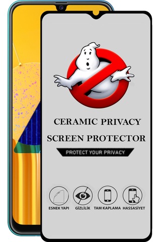 Samsung Uyumlu Galaxy M30s Görünmez Tam Kaplayan Seramik Ekran Koruyucu Esnek Cam