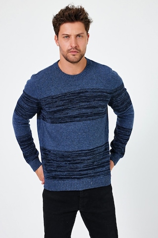 Alexander Gardi Alexandergardı Bisiklet Yaka Renk Bloklu Regular Fit Kazak E24-eze-02 001