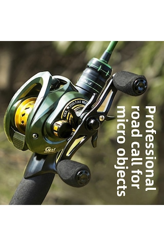 Springsun Takumı-s Metalik Mikro Yemli Drop Shot Makinesi, Uzun Atışlı, Patlamayı Önleyen, Sol El, 6.3:1 Oranı, Siyah-yesil, Profesyonel Balıkçılık İçin Toplu Alım Seçeneği